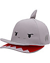 FlapJackKids Summer Brim Cap 3D - Shark - Elasticated Cotton (4-6 years) Sunhats