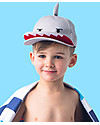 FlapJackKids Summer Brim Cap 3D - Shark - Elasticated Cotton (4-6 years) Sunhats