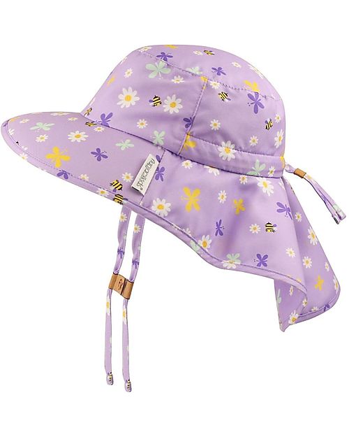 FlapJackKids Sunhats with Neck Cape - Anti-UV SPF50+ - Daisy Sunhats