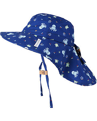 FlapJackKids Sunhats with Neck Cape - Anti-UV SPF50+ - Octopus Sunhats