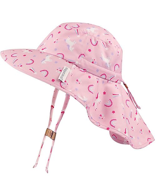 FlapJackKids Sunhats with Neck Cape - Anti-UV SPF50+ - Unicorn Sunhats