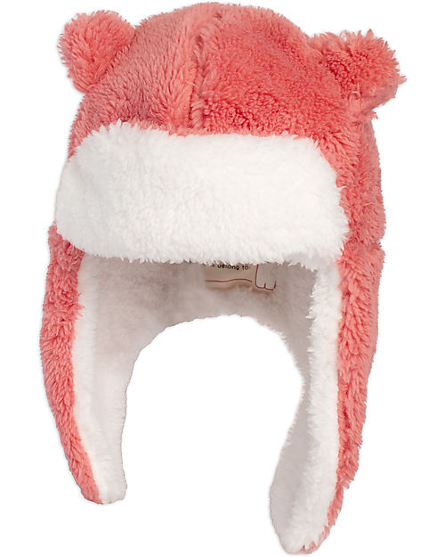 FlapJackKids Trapper Winter Hat - Pink - Soft Sherpa Fabric Winter Hats