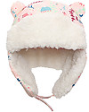 FlapJackKids Water Repellent and Windproof Trapper Hat - Floral - Soft Sherpa Lining Winter Hats