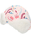 FlapJackKids Water Repellent and Windproof Trapper Hat - Floral - Soft Sherpa Lining Winter Hats