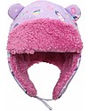 FlapJackKids Water Repellent and Windproof Trapper Hat - Lilac Unicorn - Soft Sherpa Lining Winter Hats