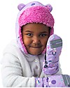 FlapJackKids Water Repellent and Windproof Trapper Hat - Lilac Unicorn - Soft Sherpa Lining Winter Hats