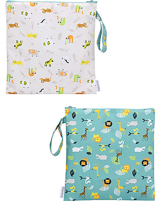 FlapJackKids Waterproof Beach Clutch for Bathing Suit - Shark/Crab/Nautical  boy