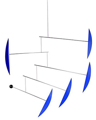 Flensted Tango Mobile Blue - Handmade in Denmark Room Decorations