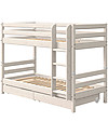 Flexa Bunk Bed with Straight Ladder and Drawers - 200x90 cm Bunk Beds