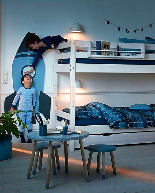 Flexa Bunk Bed with Straight Ladder and Drawers - 200x90 cm Bunk Beds