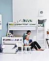 Flexa Semi High Bunk Bed with Straight Ladder - 200x90 cm Bunk Beds