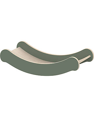 Flexa Wooden Bended Balance Board - Green - Extended Sides Balance Toys_