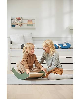 Flexa Wooden Bended Balance Board - Green - Extended Sides Balance Toys_