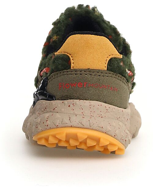 Flower Mountain Raikiri Junior Sneakers - Teddy - Militare/Multi - Eco-leather Sneakers