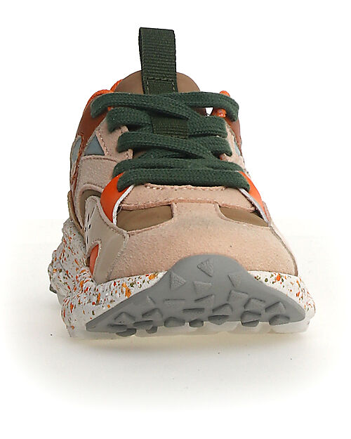 Flower Mountain Saburo Junior Sneakers - Fabbric Multi Pepper Sole - Sand/Taupe Shoes