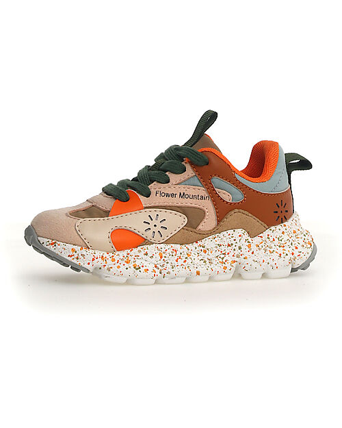 Flower Mountain Saburo Junior Sneakers - Fabbric Multi Pepper Sole - Sand/Taupe Shoes
