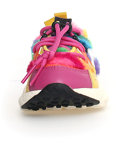 Flower Mountain Sneakers Yamano 3 Junior Teddy Multicolor Eco Leather and Recycled Technical Fabric unisex bambini