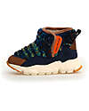 Flower Mountain Taro WP Junior  Boot - Teddy - Brown/Blue Navy - Eco-leather Shoes