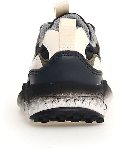 Flower Mountain Yamano 3 Junior Sneakers - Nylon - Militare/Anthracite - Eco-leather Sneakers