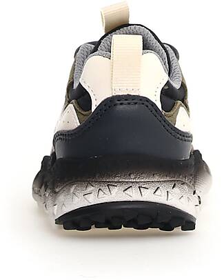 Flower Mountain Yamano 3 Junior Sneakers - Nylon - Militare/Anthracite - Eco-leather Sneakers
