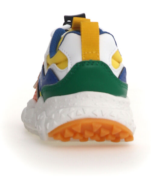 Flower Mountain Yamano 3 Junior Sneakers - Nylon - Orange/Yellow/Azure - Eco-leather and Recycled Technical Fabric Shoes