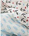 Frugi 2 Pack Muslin Squares, Little Whales/Anchors - 100% cotton muslin, 65 x 65 cm Muslin Swaddle