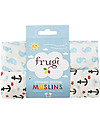 Frugi 2 Pack Muslin Squares, Little Whales/Anchors - 100% cotton muslin, 65 x 65 cm Muslin Swaddle