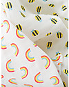 Frugi 2 Pack Muslin Squares, Rainbow/Bees - 100% cotton muslin, 65 x 65 cm Muslin Swaddle