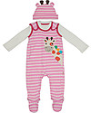 Frugi 3-pieces Snuggle Baby Gift Set: Dungarees, Top, Hat - Giraffe - Organic Cotton Long Sleeves Tops