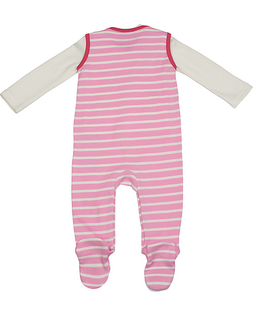 Frugi 3-pieces Snuggle Baby Gift Set: Dungarees, Top, Hat - Giraffe - Organic Cotton Long Sleeves Tops