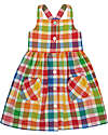 Frugi Abigail Checked Dress - Picnic Gingham - Rainbow Check - Organic Cotton Dresses_