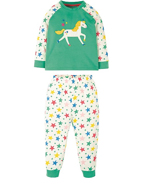 Frugi Ace PJs - Pacific Aqua/Unicorn (from 2 to 4 years old) - Organic cotton Pyjamas