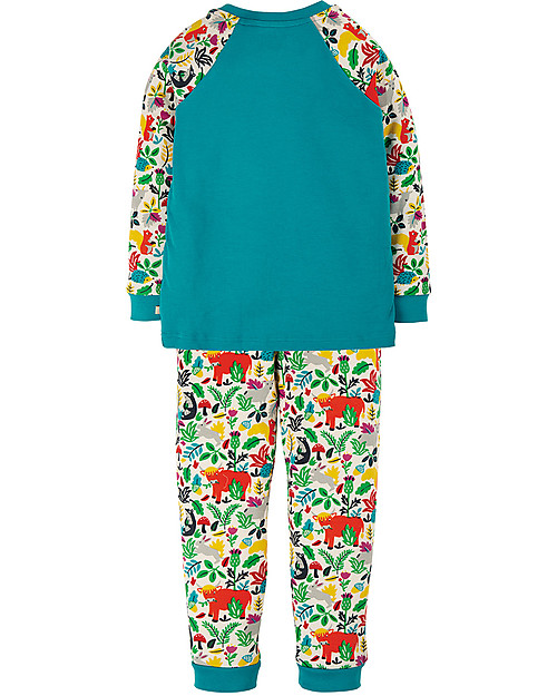 Frugi Ace Pjs - Tobemory Teal/Highland Cow - Organic Cotton Pyjamas