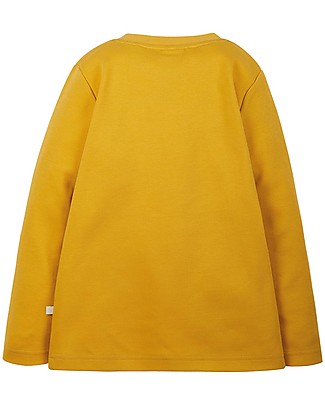 Frugi Adventure Applique Top - Bumblebee/Fire Engine - Organic cotton Long Sleeves Tops