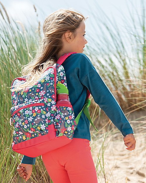 Frugi Adventures Backpack - Rabbit Fields - Made with recycled material! Kindergarten Backpacks