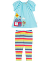 Frugi Amelia Sunshine Applique Top - Aqua Blue - 100% Organic Cotton! T-shirts