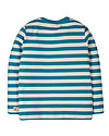 Frugi Aspen Applique Top - Teal Breton/Squirrel - Organic cotton Long Sleeves Tops