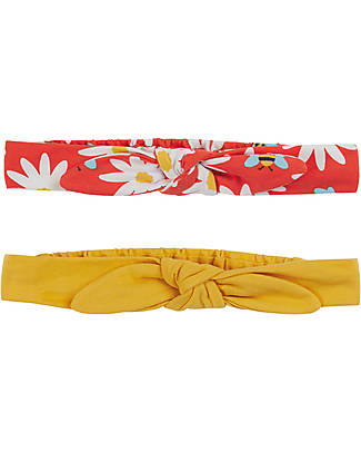 Frugi Astrid Headband 2pk - Nice Daisy/Bumblebee - Organic Cotton Hair Accessories