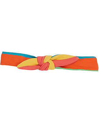 Frugi Astrid Headband - Camper Blue Rainbow - Organic Cotton Hair Accessories