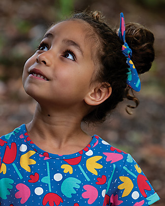 Frugi Astrid Headband - Lotus Bloom - Elasticated Organic Cotton Hair Accessories
