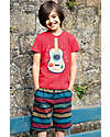 Frugi Avery Applique Top - Red/Guitar - Organic Cotton T-shirts