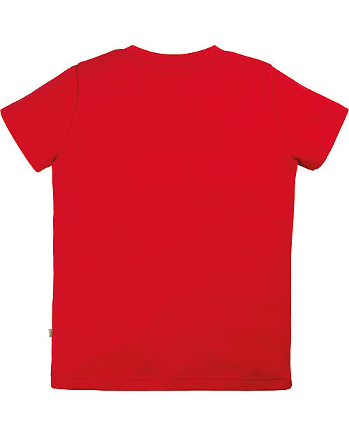 Frugi Avery Applique Top - Red/Guitar - Organic Cotton T-shirts