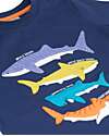 Frugi Avery Appliqué T-Shirt - Navy Blue/Sharks - Organic Cotton T-shirts