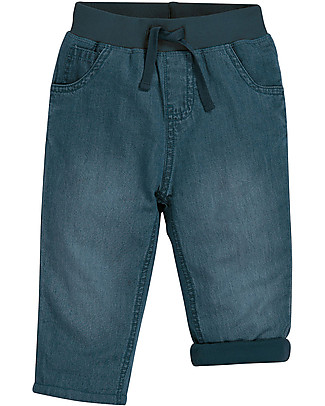 Frugi Baby Chambray Jeans with Elastic Band - 100% Organic Cotton Jeans