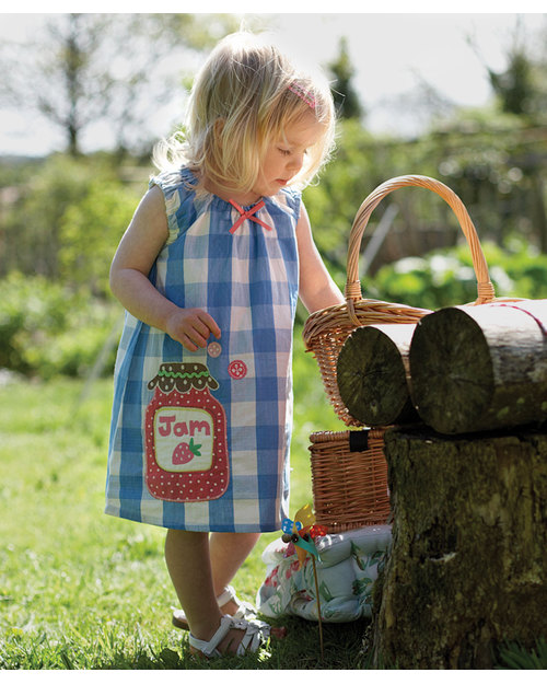 Frugi Baby Dress Set (dress + knickers) Cornflower Blue- 100% Organic Dresses_