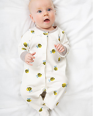 Frugi Baby Gift Set -Buzzy Bee - Bodysuit+BabyGrow+Hat Short Sleeves Bodies