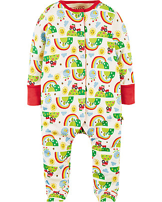 Frugi Baby Gift Set - Happy Days - Bodysuit+Babygrow+Hat Rompers