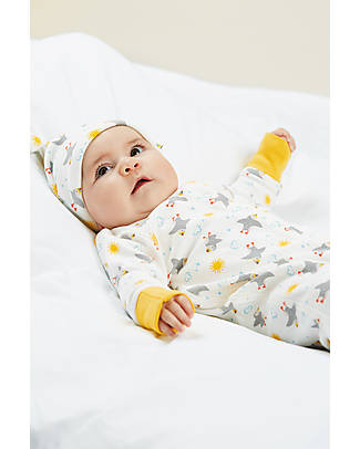 Frugi Baby Gift Set - Puffins - Bodysuit + Babygrow + Hat Sets And Co-Ords