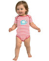 Frugi Baby Girls Body - Beach Friends - 3 Pack - 100% organic cotton Short Sleeves Bodies