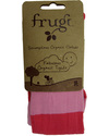 Frugi Baby Tights Organic Cotton - ONLY 1 LEFT Size 6-12 MONTHS- Raspberry Pink stripe Tights